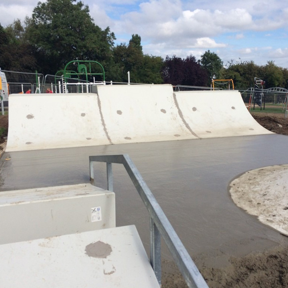 Civils and groundworks, finishing concrete foundations for commercial site at Bet365 Stadium, Stoke-on-Trent.